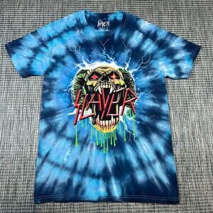 Slayer Metal Band Blue Tie Dye T-Shirt Men’s Size Small‎ New